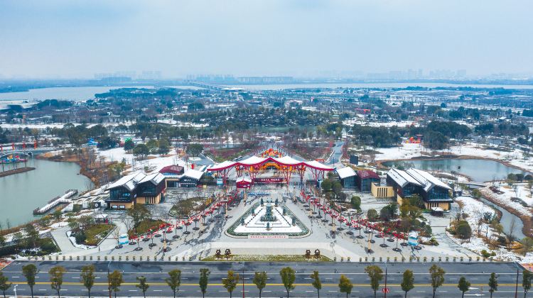 荆州园博园顺向动线串联园林景观与休闲场景